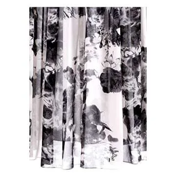 Topdress Women's Chiffon Skirts Elastic High Waist Tea Length A-line Ruffle Beach Skirts Black Painting XL