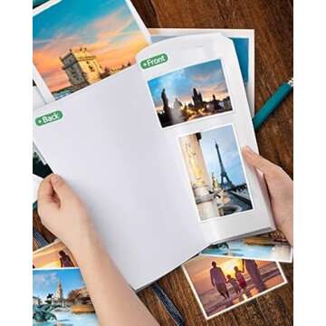 Gwybkq Glossy Printable Vinyl Sticker Paper for Inkjet Printer 25 Sheets 8.5"x11" Adhseive White Labels Decal Papers