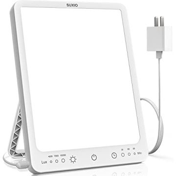 SUXIO Light Therapy Lamp - 10000 Lux Therapy Light Lamp, 3 Timing & Mode Sunlight Lamp, Memory Funct...