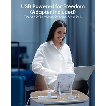 SUXIO Light Therapy Lamp with 10000 Lux and Memory Function