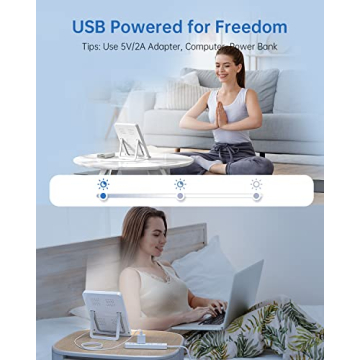 SUXIO Light Therapy Lamp with 10000 Lux and Memory Function