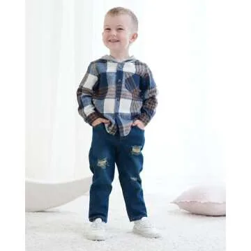 XUANHAO 18 Months Boy Clothes Toddler Outfits Winter Clothing Boys 18 Months Long Sleeve Hoodie Plai...