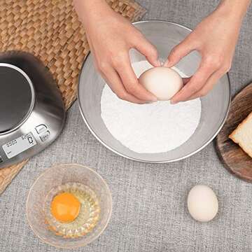 Digital Kitchen Scale with Removable Bowl - Precision Cooking