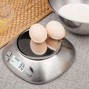 Digital Kitchen Scale with Removable Bowl - Precision Cooking