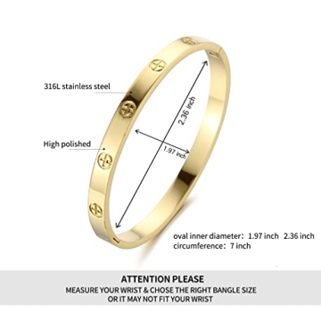 YCSLYW Women's Elegant Stainless Steel Bracelet for Gifts