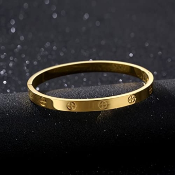 YCSLYW Women's Elegant Stainless Steel Bracelet for Gifts