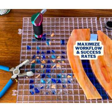 Creator's Waffle Grid 1-Pack - The Original Multi-Use Modular Grid System - Solid Bottom - Best Used for Cutting Glass, Catching Small Pieces, Contain Water, Put Under Plants, Etc. - Made in USA