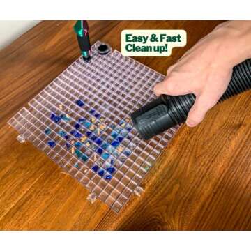 Creator's Waffle Grid 1-Pack - The Original Multi-Use Modular Grid System - Solid Bottom - Best Used for Cutting Glass, Catching Small Pieces, Contain Water, Put Under Plants, Etc. - Made in USA