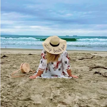 UPF 50+ Floppy Straw Sun Hats for Women - DRESHOW