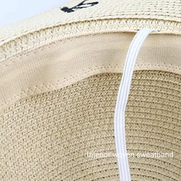 UPF 50+ Floppy Straw Sun Hats for Women - DRESHOW