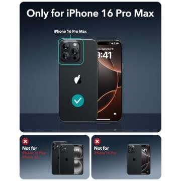 ESR for iPhone 16 Pro Max Case - Military-Grade Protection with MagSafe Compatibility