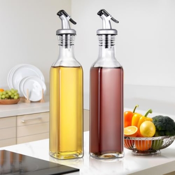YEBODA Oil and Vinegar Dispenser Set - 6 Pack for Kitchen