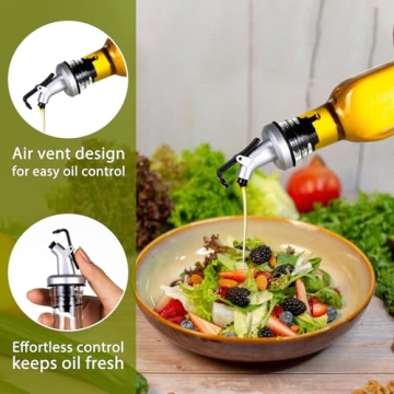 YEBODA Oil and Vinegar Dispenser Set - 6 Pack for Kitchen