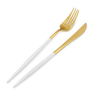 Elegant Bysta 20-Piece Matte Gold Silverware Set