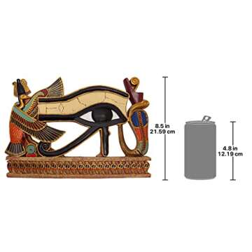 Design Toscano Egypitan Decor Eye of Horus Wall Sculpture Plaque, 12 Inch, Polyresin, Full Color, QL124212