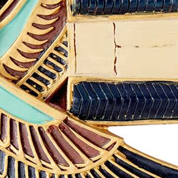 Design Toscano Egypitan Decor Eye of Horus Wall Sculpture Plaque, 12 Inch, Polyresin, Full Color, QL124212