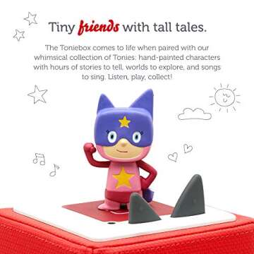 Tonies Superhero Creative Audio Character - Record and Upload up to 90 Minutes of Your Own Stories a...