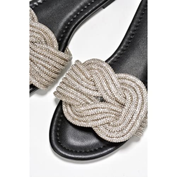 Cape Robbin Jeffer Slide Sandals with Rhinestones for Women