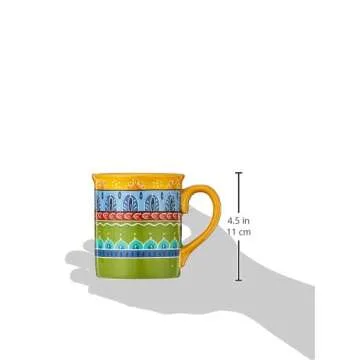 Certified International Valencia Mugs (Set of 4), 16 oz, Multicolor
