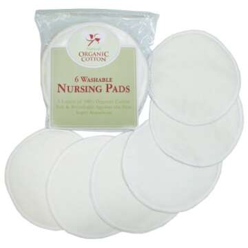 TL Care Boys' 12 Count Organic Cotton Nursing Pads for Comfort and Absorbency