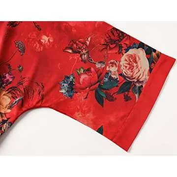 Stylish Ledamon Women's Kimono Robe - Floral Design