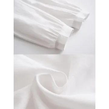 Minibee Women's Casual Cotton Linen Blouse Plus Size Tops