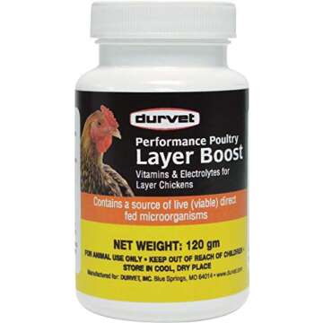 Durvet Healthy Flock Poultry Layer Boost - Enhance Egg Quality & Quantity