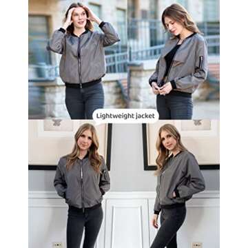 Zeagoo Women's Lightweight Quilted Bomber Jacket Dress Up Your Casual Style