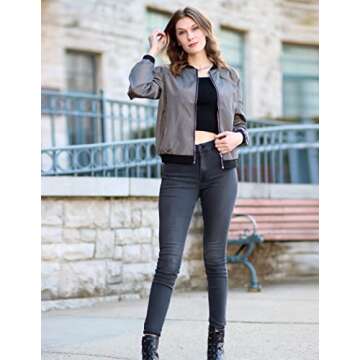 Zeagoo Women's Lightweight Quilted Bomber Jacket Dress Up Your Casual Style