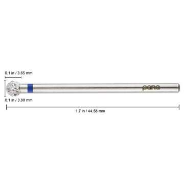 Premium PANA 3/32" Cuticle Clean Nail Carbide Bit for Professional, Nail Salon, Nail Trimmer, Under ...