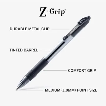 Zebra Z-Grip Retractable Ballpoint Pens 18-Pack