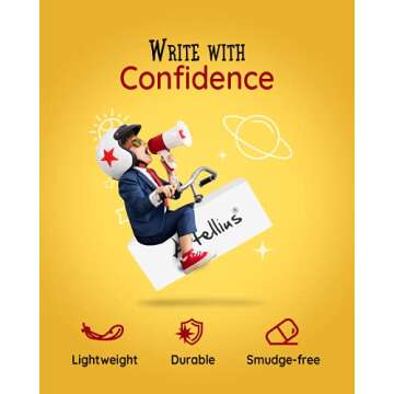 Artellius White Erasers - Large Size Latex & Smudge Free - Bulk School Supplies for Classrooms, Draw...