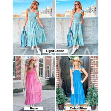 ZESICA Summer Maxi Dress, Stylish and Comfortable Choice