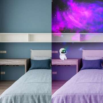 Astronaut Star Projector, Star Projector Galaxy Light for Kids，8 Modes Remote and 270° Adjustable Led Lights for Bedroom, Girls Room Decoration, Home Theater, Ceiling, Timer(Original White)