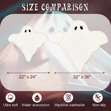 Soft Ghost Bathroom Rug, Machine Washable Bath Mat 2023