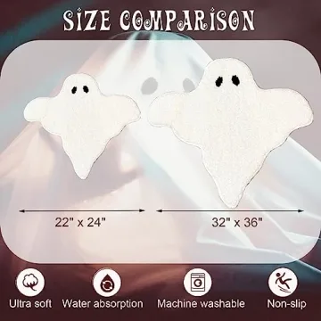 Soft Ghost Bathroom Rug, Machine Washable Bath Mat 2023