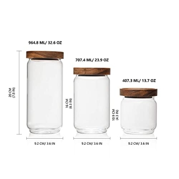 L'Bourne & Co. Glass Kitchen Canister Set - Durable Storage Jars