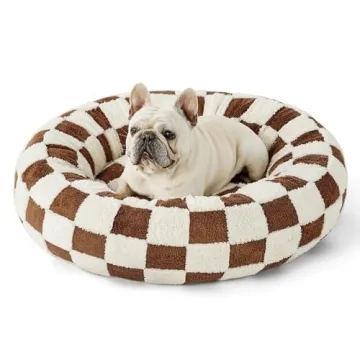 Lesure Donut Pet Bed - Cozy Round Bed for Small Dogs & Cats