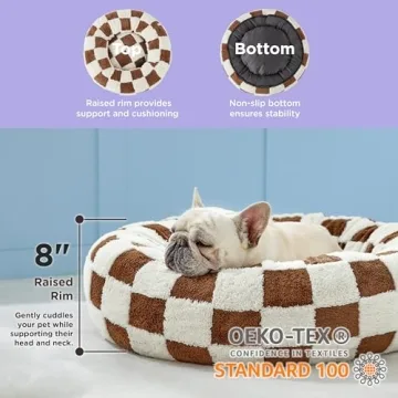 Calming Donut Bed for Dogs & Cats - Washable & Stylish