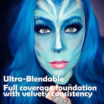 CCbeauty Professional 12 Colors Face Body Paint Kit Oil Non Toxic High Pigment Creamy Painting Palette for Halloween Costume Fancy SFX Cosplay Stage Makeup Set with 6 Wooden Premium Brushes, Deep