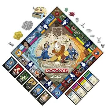 Hasbro Gaming Monopoly: Avatar: Nickelodeon The Last Airbender Edition Board Game for Kids Ages 8 an...