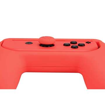 Amazon Basics Grip Kit for Nintendo Switch Joy-Con Controllers - Red