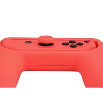 Amazon Basics Grip Kit for Nintendo Switch Joy-Con Controllers - Red