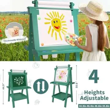 JUZBOT Deluxe Kids Easel for Creative Learning Fun