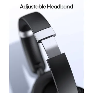 TAGRY Active Noise Cancelling Headphones 100H Playtime Wireless Over Ear Bluetooth Headphones with Deep Bass Fast Charging Light Weight Comfort Earcups Headsets for Travel Home Office Phone PC Black