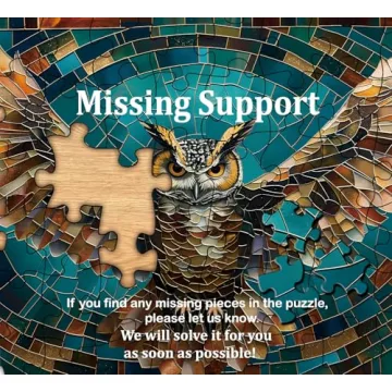 Owl Stained Glass 1000 Piece Puzzle for Adults