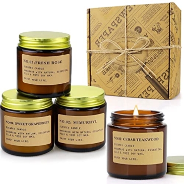 Relaxing Soy Candle Set with Three Unique Scents