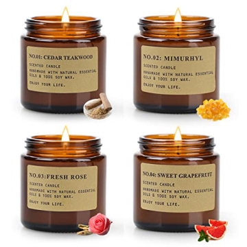Relaxing Soy Candle Set with Three Unique Scents