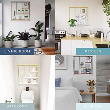 RoomA Gold Floating Shelf - Modern Decorative Wall Storage