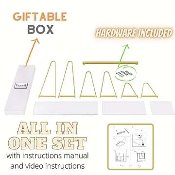 RoomA Gold Floating Shelf - Modern Decorative Wall Storage